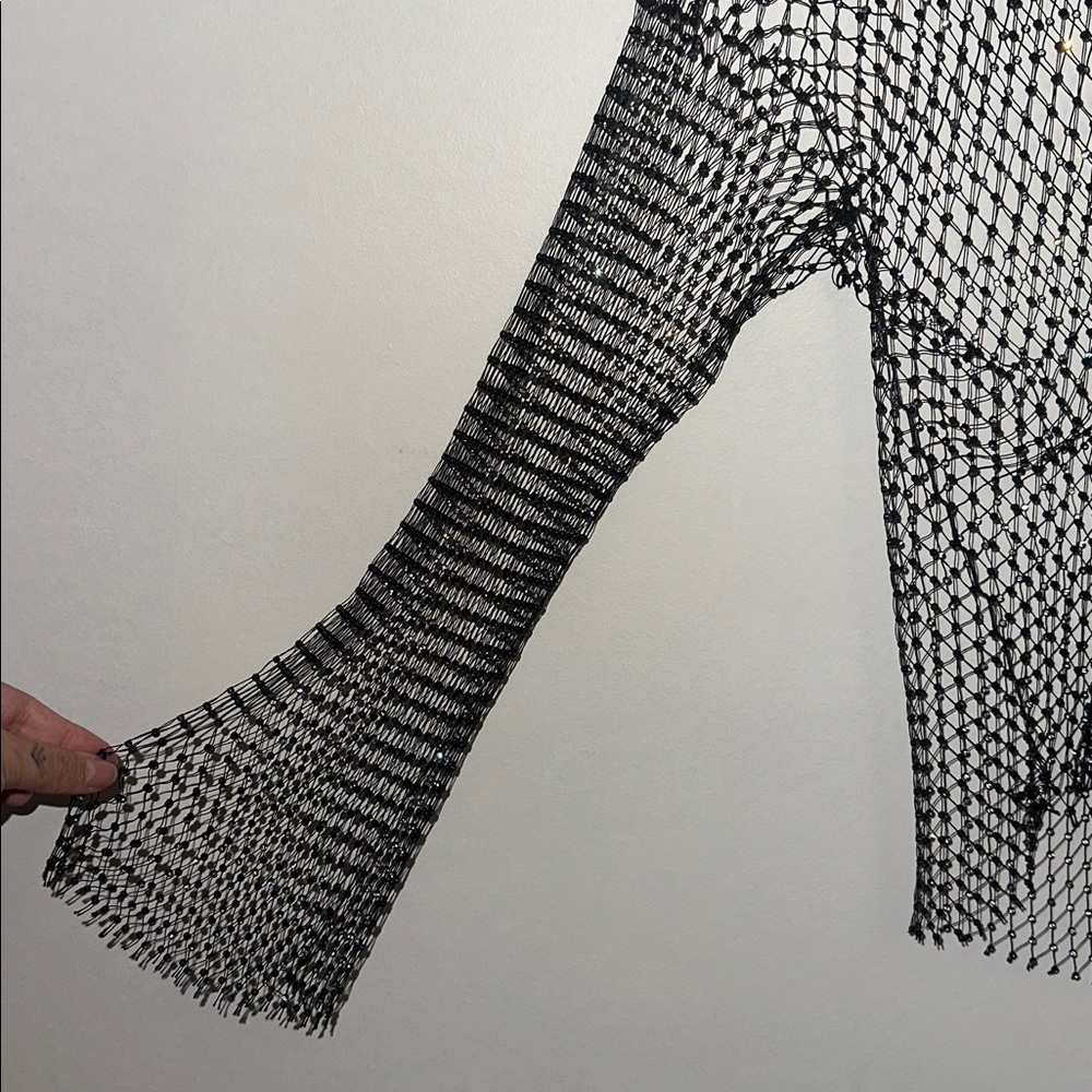 RHINESTONE FISHNET TOP - Picture 3 of 3